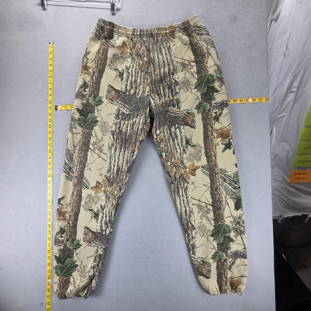 Vintage Jerzees Outdoors Pants Mens XL Camo Fleece Realtree Made in USA